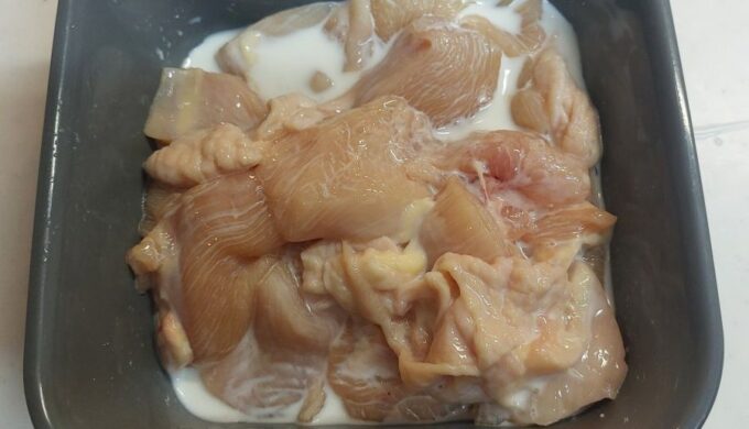 牛乳が入ったところ